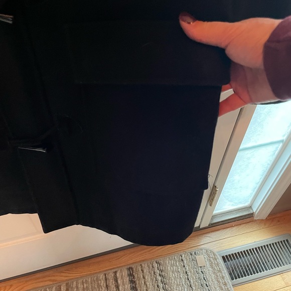 GUESS Sz M Full Zip Toggle Button Wool Blend Hooded lined Coat GUC - Picture 2 of 9